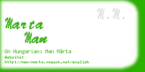 marta man business card